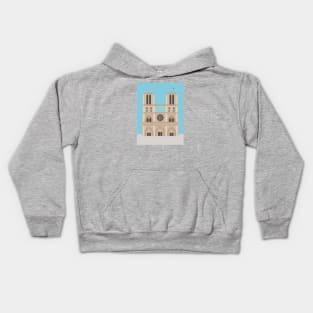 Notre Dame Cathedral, Paris, France Kids Hoodie